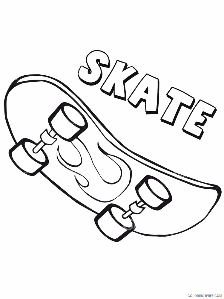 Skateboarding Coloring Pages Skateboarding 14 Printable 2021 5447 Coloring4free