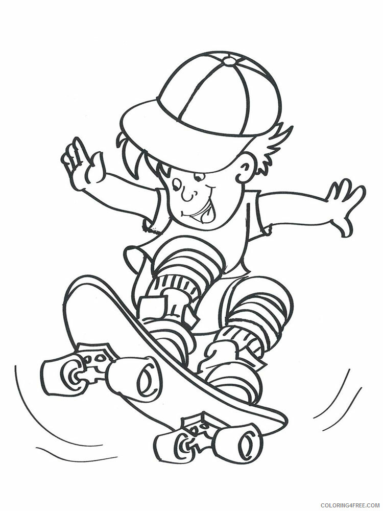 Skateboarding Coloring Pages Skateboarding 5 Printable 2021 5448 Coloring4free