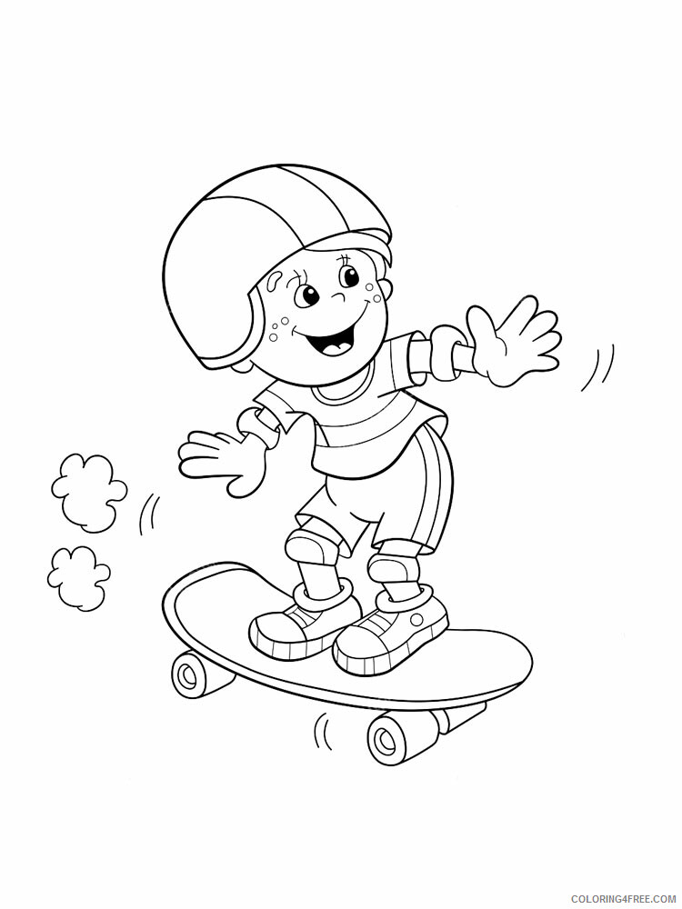 Skateboarding Coloring Pages Skateboarding 6 Printable 2021 5449 Coloring4free