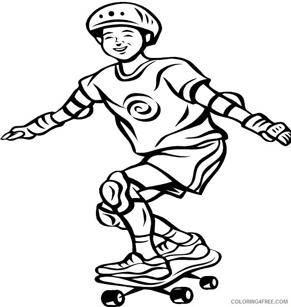 Skateboarding Coloring Pages skateboard 2 Printable 2021 5428 Coloring4free