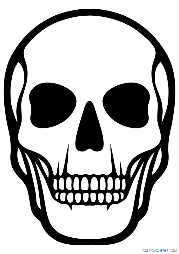 Skull Coloring Pages 1526903394_human skull skeleton a4 Printable 2021 5452 Coloring4free