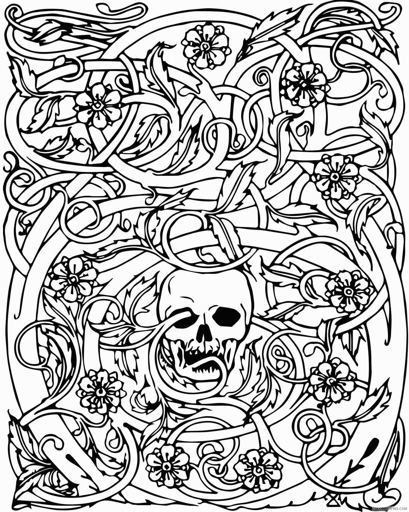 Skull Coloring Pages Skull Design Printable 2021 5456 Coloring4free