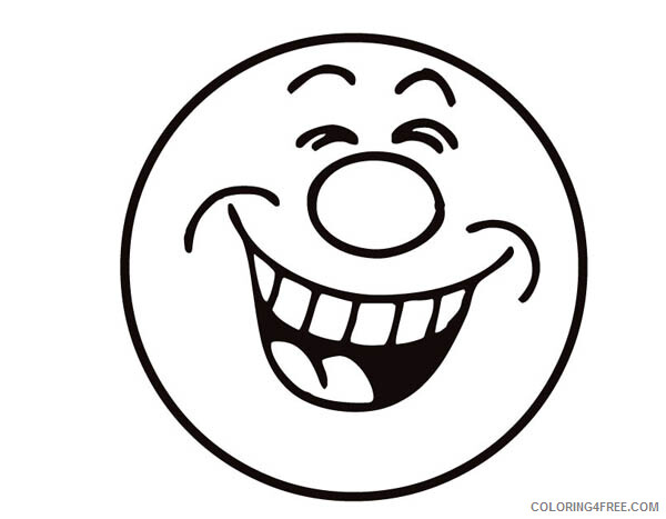 Smiley Face Coloring Pages Laugh Smiley Face Printable 2021 5464 Coloring4free
