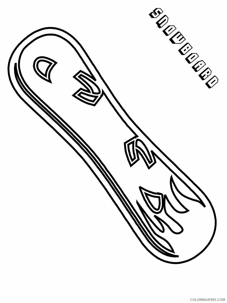 Snowboarding Coloring Pages Snowboarding 1 Printable 2021 5475 Coloring4free