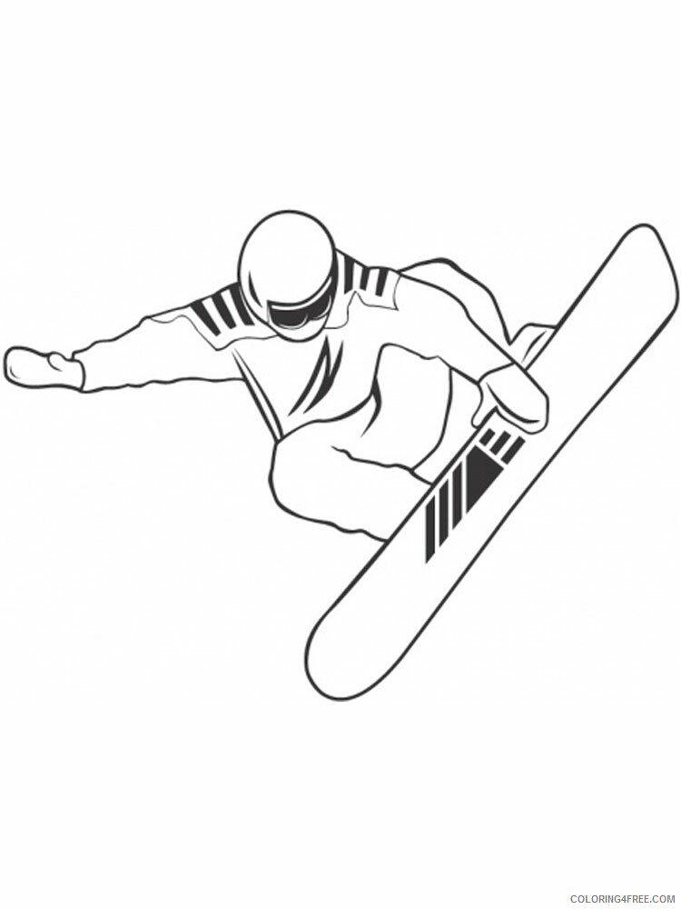 Snowboarding Coloring Pages Snowboarding 15 Printable 2021 5479 Coloring4free