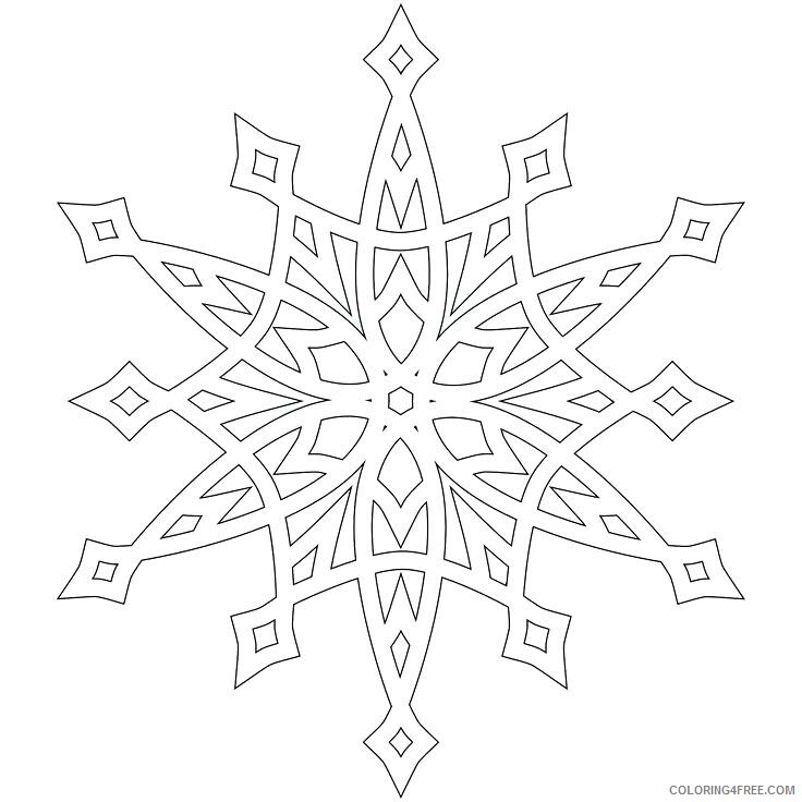 Snowflake Coloring Pages Free Snowflake Printable 2021 5490 Coloring4free