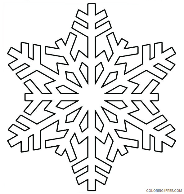 Snowflake Coloring Pages Shape of a Snowflake Printable 2021 5495 Coloring4free
