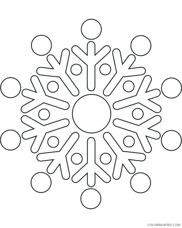 Snowflake Coloring Pages Simple Snowflake Printable 2021 5496 Coloring4free