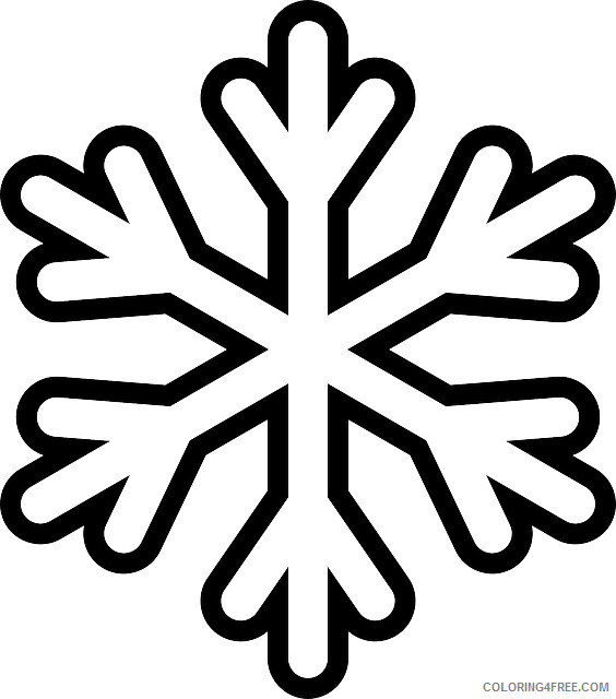 Snowflake Coloring Pages Simple Snowflake Shape Printable 2021 5497 Coloring4free