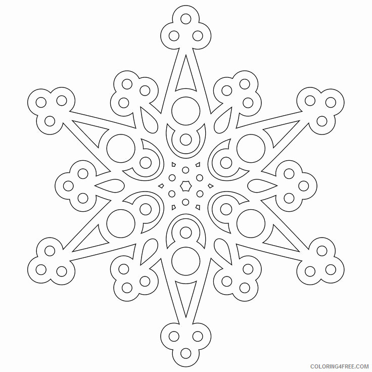 Snowflake Coloring Pages Snowflake Printable 2021 5511 Coloring4free
