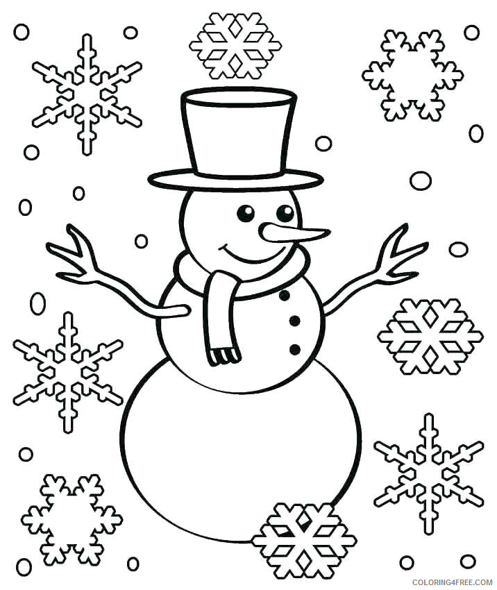 Snowflake Coloring Pages Snowman Snowflake Printable 2021 5535 Coloring4free