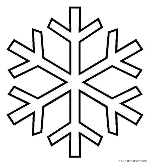 Snowflake Coloring Pages Typical Snowflake Pattern on Winter Season Printable 2021 5536 Coloring4free