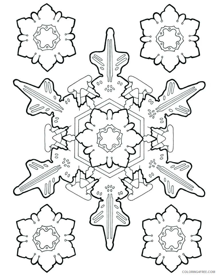 Snowflake Coloring Pages Winter Snowflake Printable 2021 5537 Coloring4free