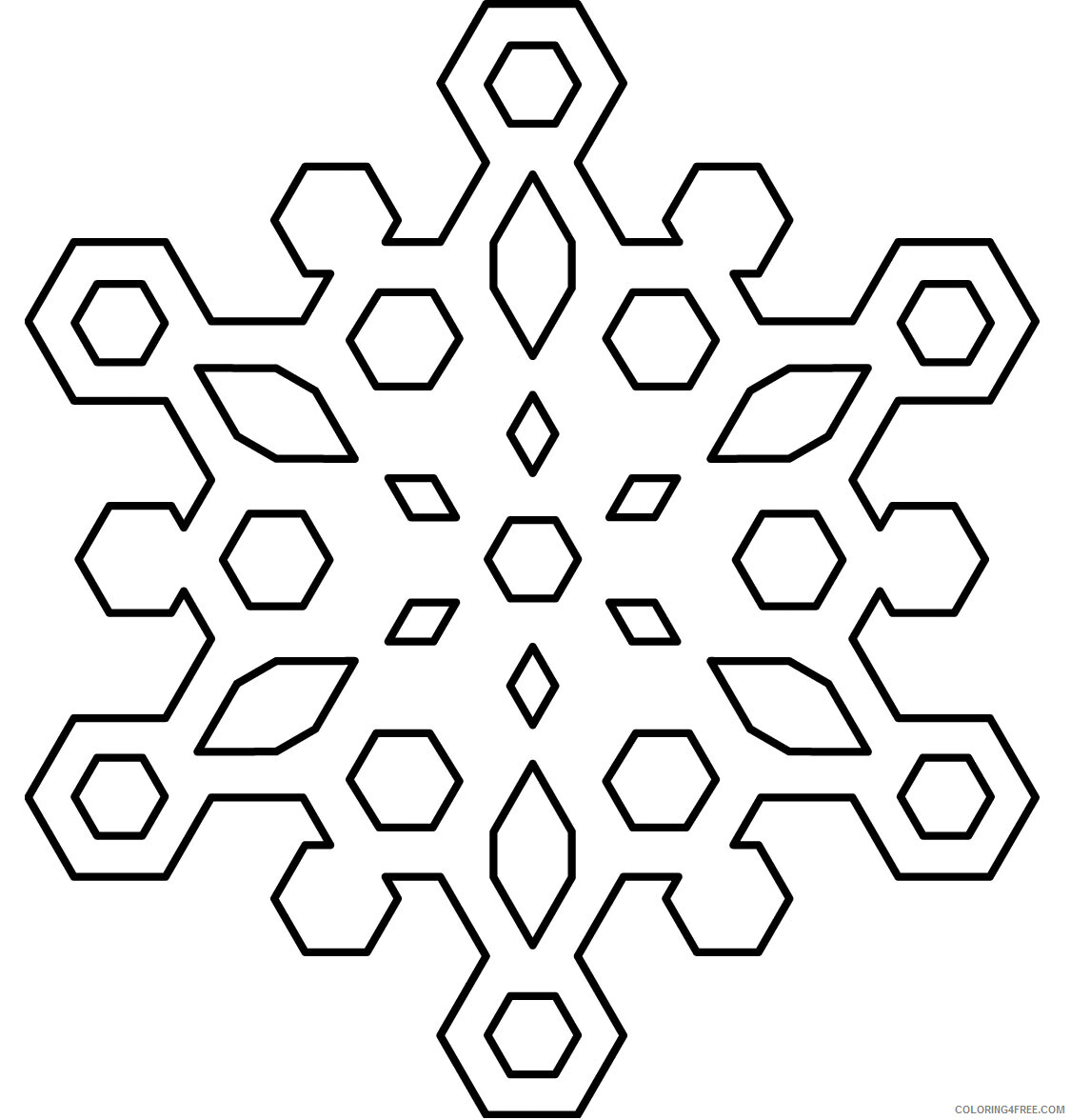 Snowflake Coloring Pages of Snowflakes Printable 2021 5487 Coloring4free