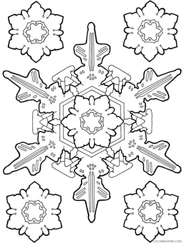 Snowflake Coloring Pages snowflake 16 Printable 2021 5502 Coloring4free