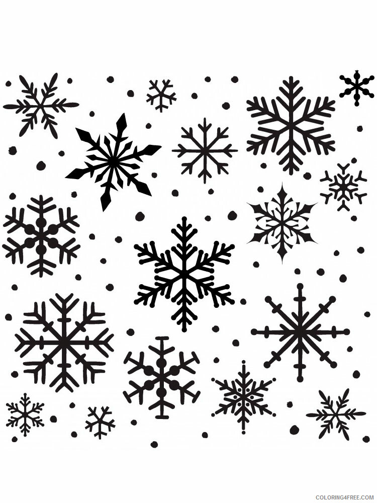 Snowflake Coloring Pages snowflake stencils 12 Printable 2021 5514 Coloring4free