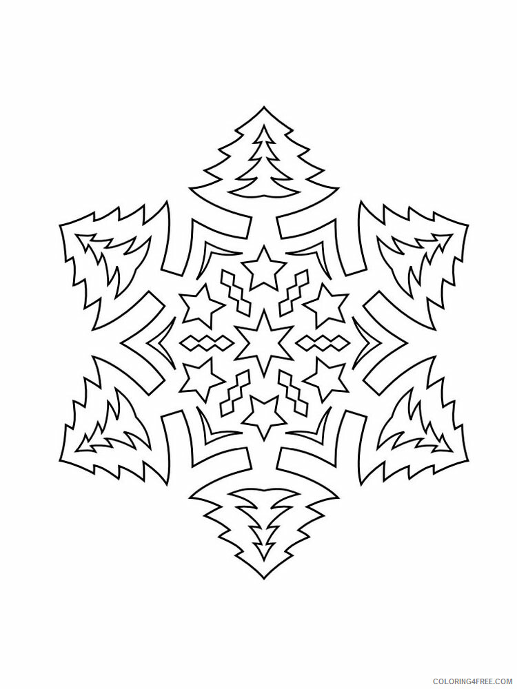 Snowflake Coloring Pages snowflake stencils 15 Printable 2021 5515 Coloring4free