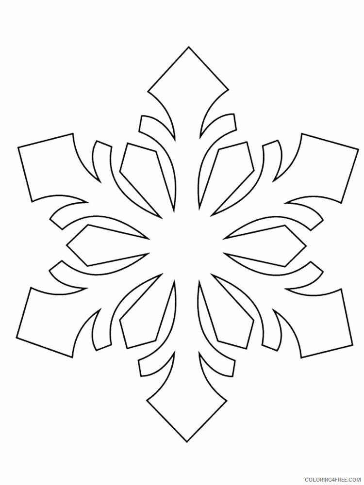 Snowflake Coloring Pages snowflake stencils 16 Printable 2021 5516 Coloring4free