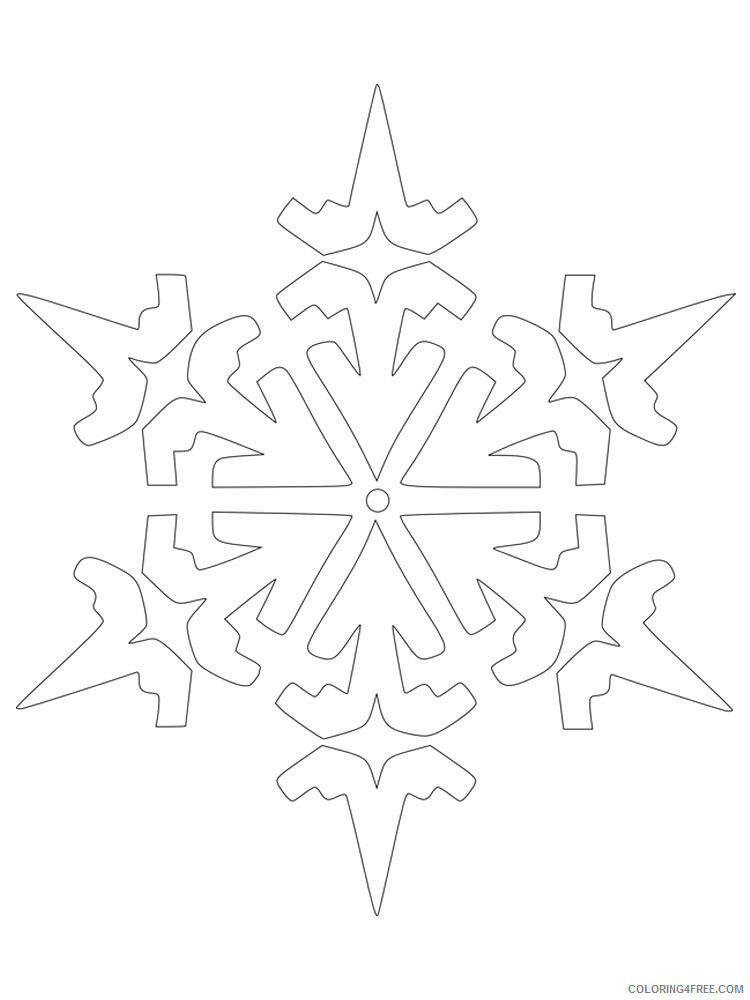 Snowflake Coloring Pages snowflake stencils 17 Printable 2021 5517 Coloring4free