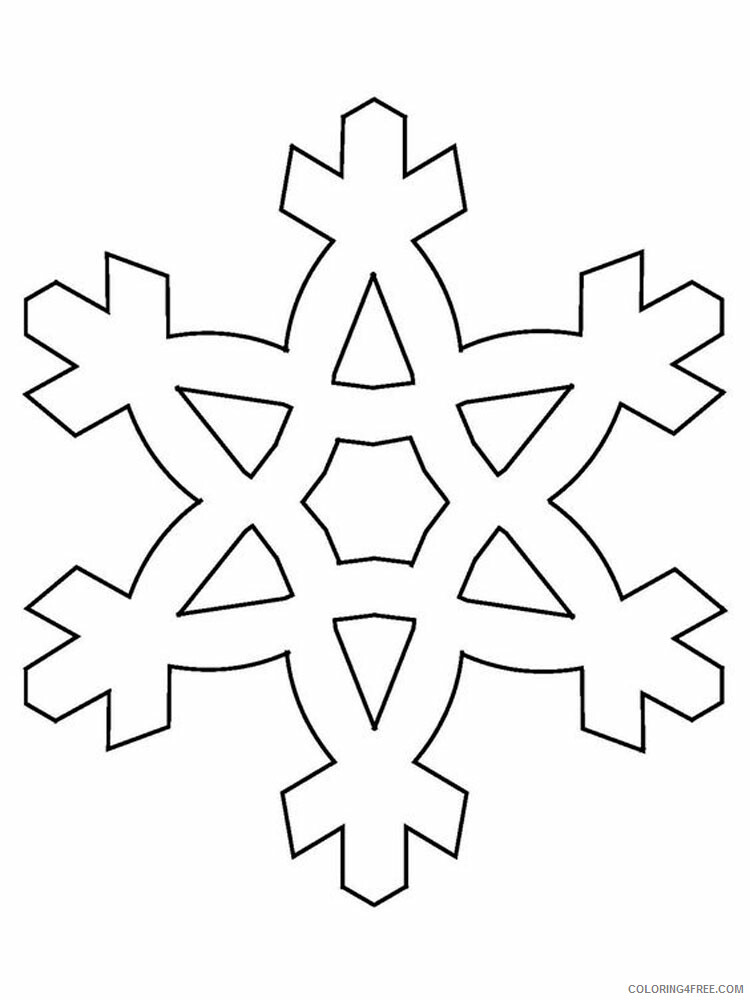 Snowflake Coloring Pages snowflake stencils 20 Printable 2021 5518 Coloring4free