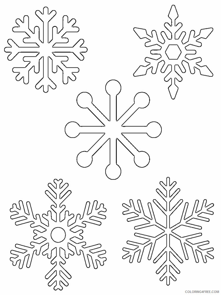 Snowflake Coloring Pages snowflake stencils 4 Printable 2021 5519 Coloring4free