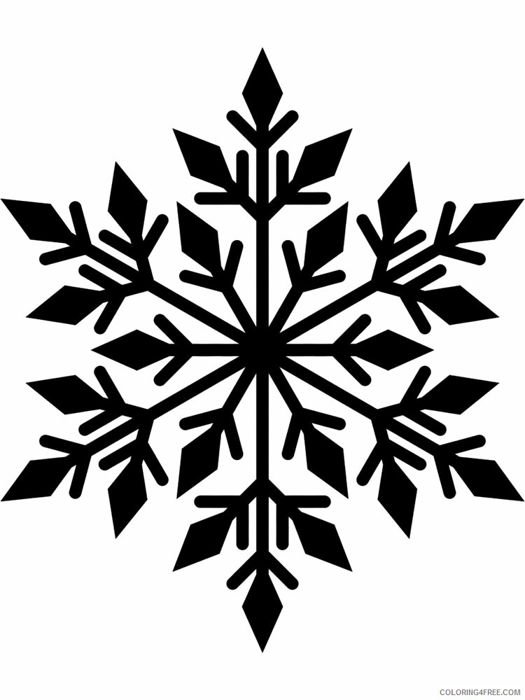 Snowflake Coloring Pages snowflake stencils 9 Printable 2021 5520 Coloring4free