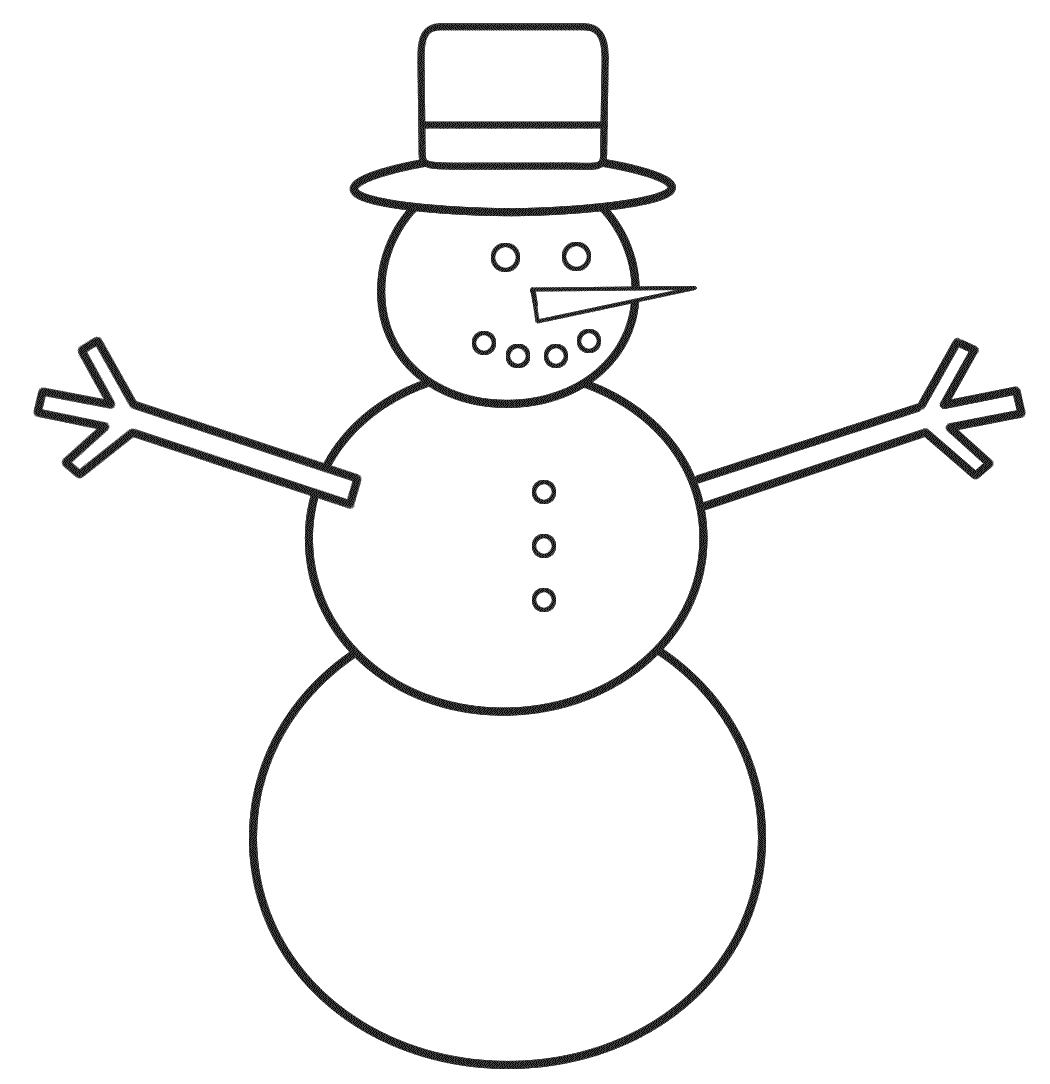 Snowman Coloring Pages Easy Snowman Printable 2021 5554 Coloring4free