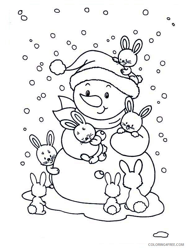 Snowman Coloring Pages Free Snowman Printable 2021 5557 Coloring4free