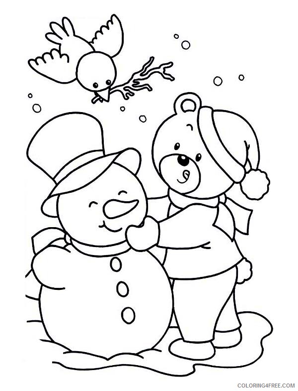Snowman Coloring Pages Free Snowman Printable 2021 5559 Coloring4free