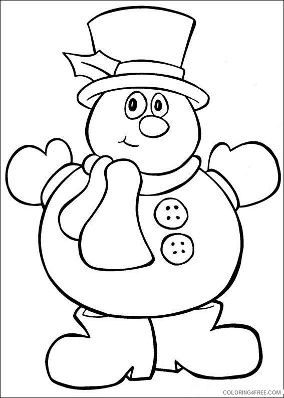 Snowman Coloring Pages Free Snowman Sheets Printable 2021 5561 Coloring4free