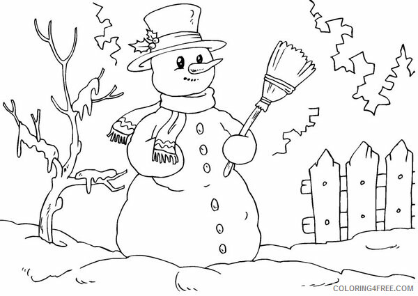 Snowman Coloring Pages Free Snowman to Print Printable 2021 5560 Coloring4free