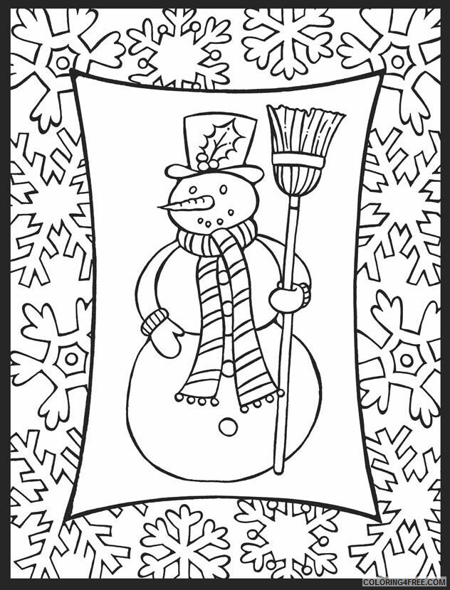 Snowman Coloring Pages Holiday Snowman Printable 2021 5564 Coloring4free