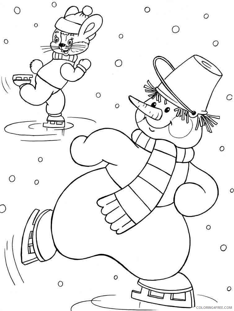 Snowman Coloring Pages Snowman 1 Printable 2021 5582 Coloring4free