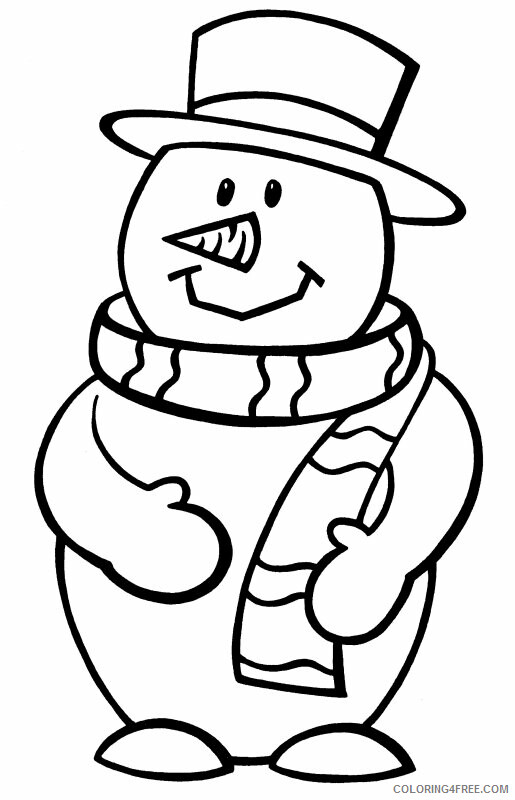 Snowman Coloring Pages Snowman 1 Printable 2021 5616 Coloring4free