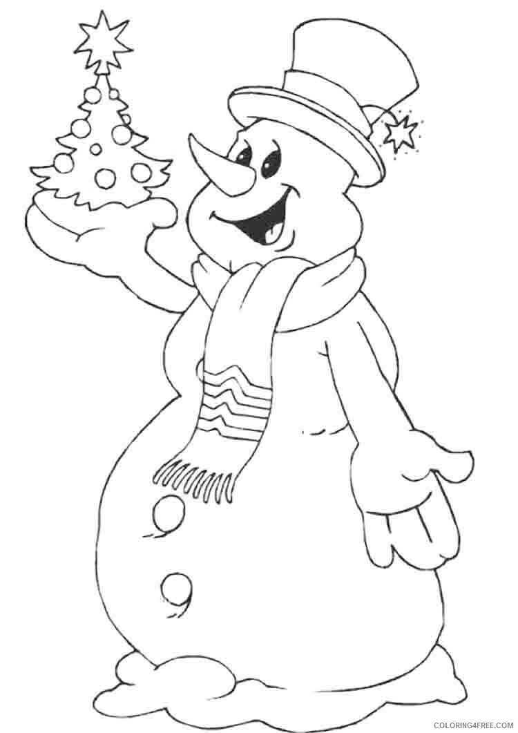Snowman Coloring Pages Snowman 12 Printable 2021 5583 Coloring4free