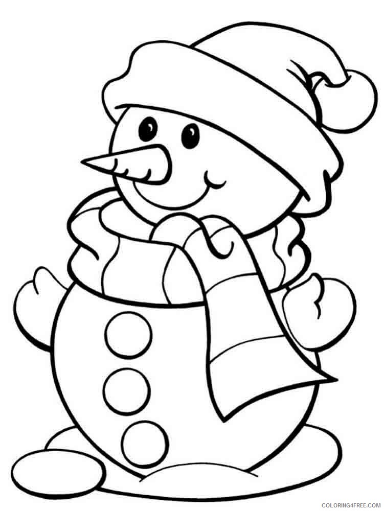 Snowman Coloring Pages Snowman 14 Printable 2021 5585 Coloring4free