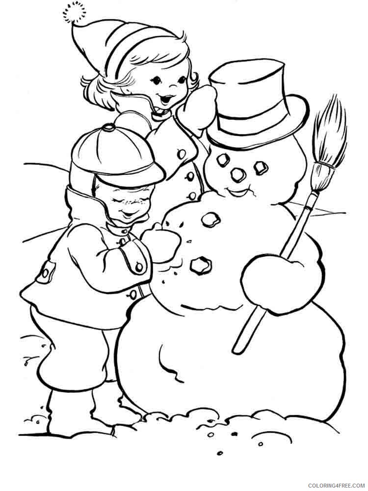 Snowman Coloring Pages Snowman 15 Printable 2021 5586 Coloring4free