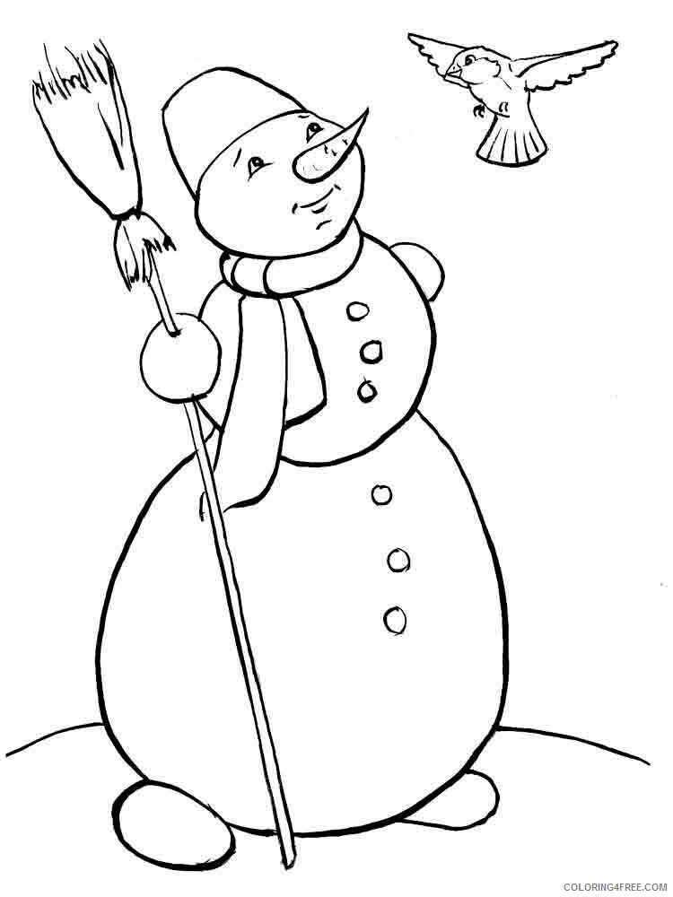 Snowman Coloring Pages Snowman 17 Printable 2021 5587 Coloring4free