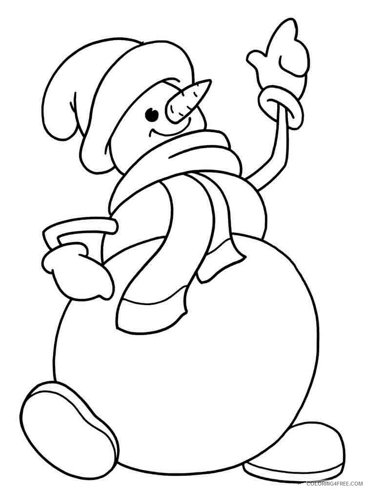 Snowman Coloring Pages Snowman 18 Printable 2021 5588 Coloring4free