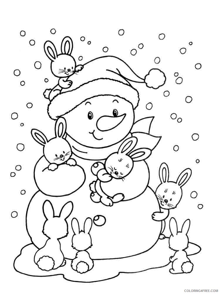 Snowman Coloring Pages Snowman 2 Printable 2021 5590 Coloring4free