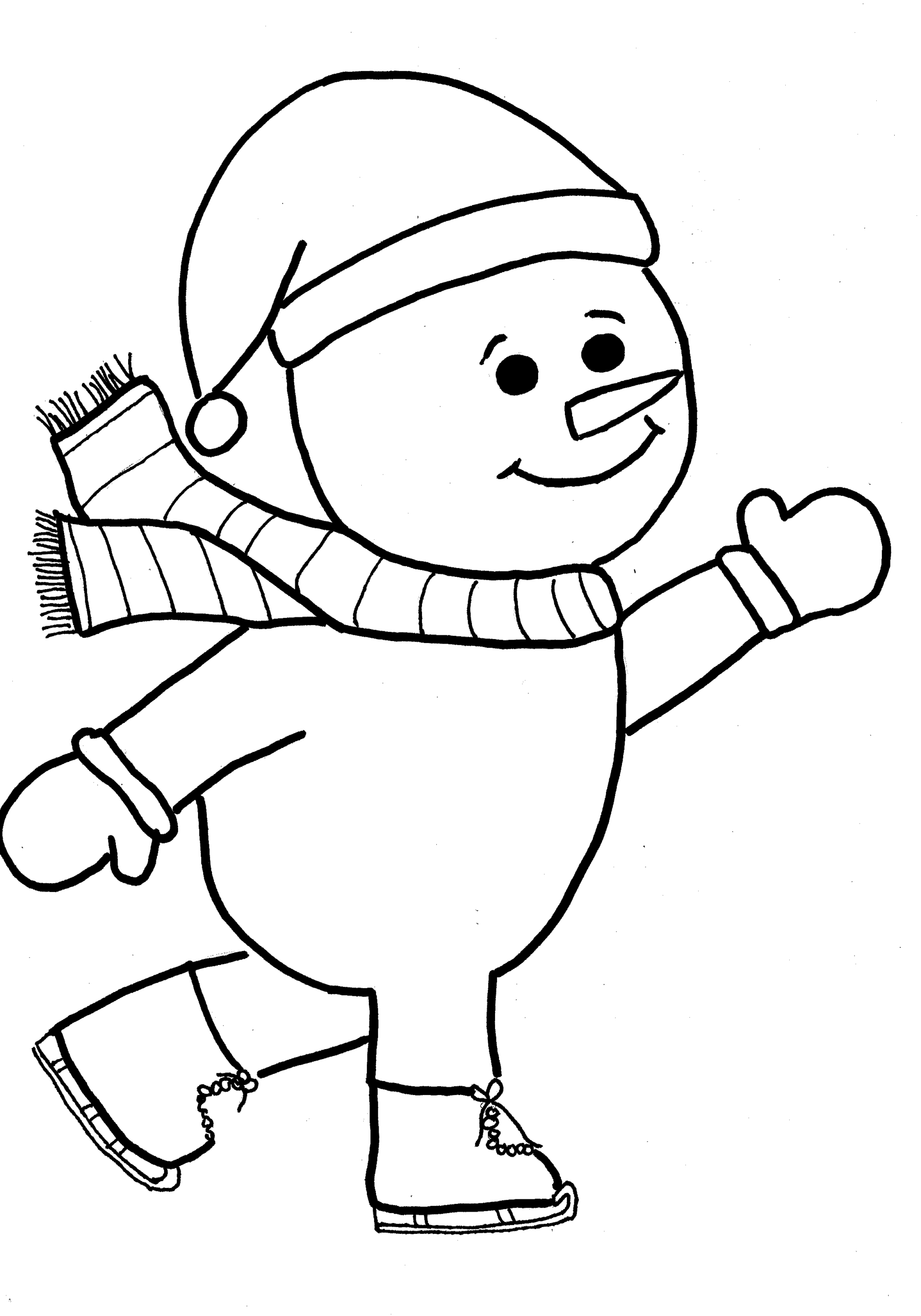 Snowman Coloring Pages Snowman 2 Printable 2021 5603 Coloring4free