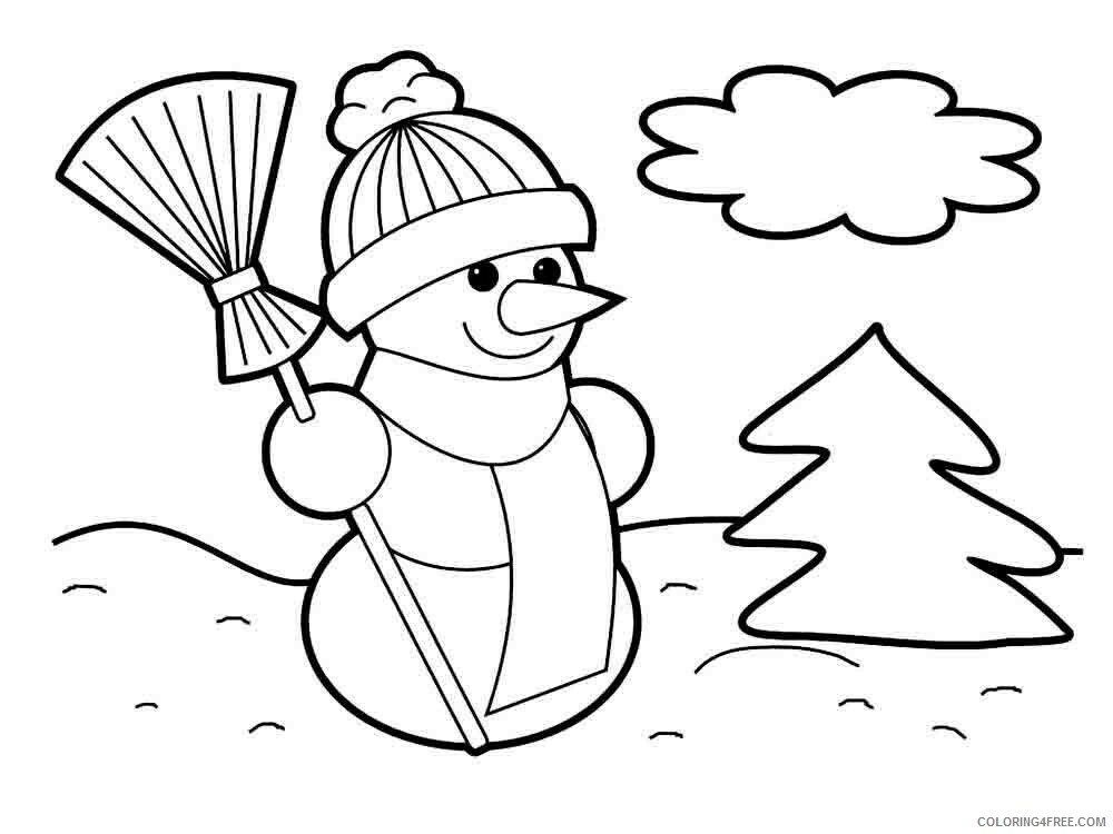 Snowman Coloring Pages Snowman 20 Printable 2021 5591 Coloring4free