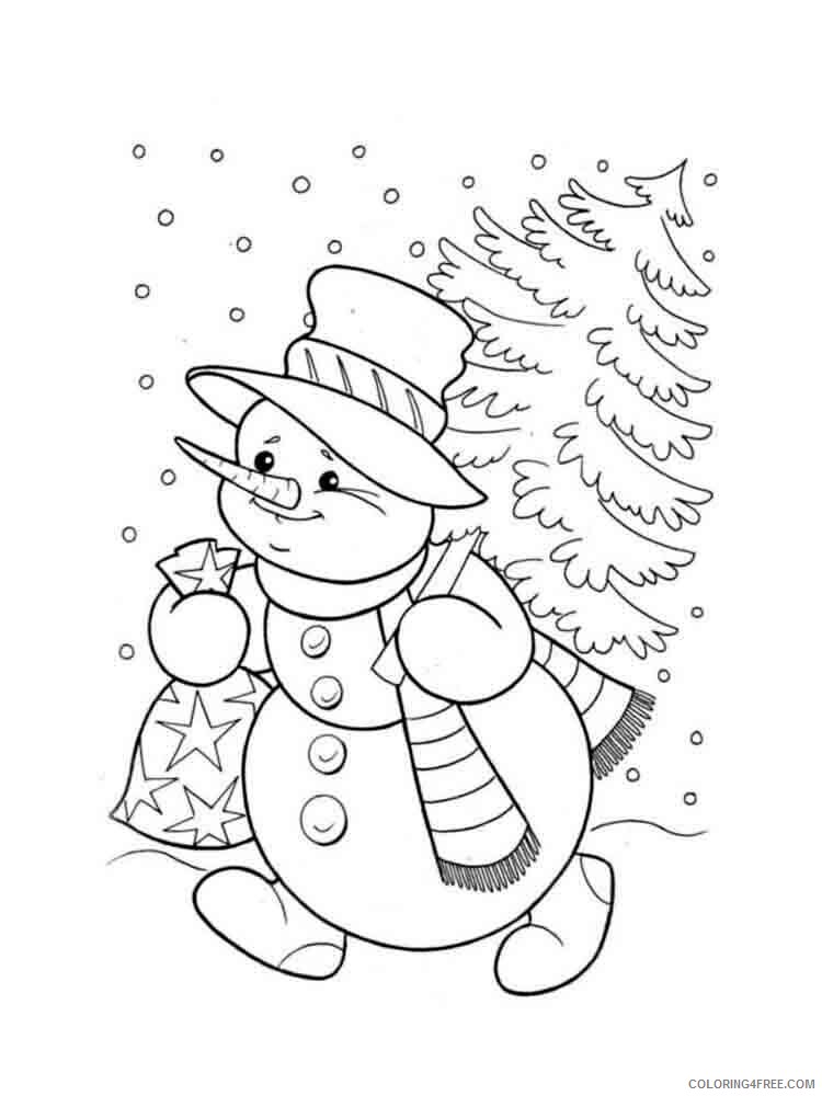 Snowman Coloring Pages Snowman 22 Printable 2021 5592 Coloring4free