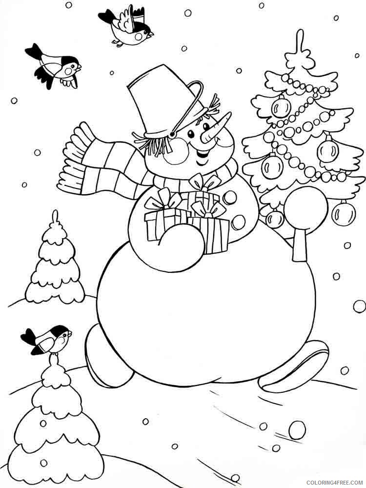 Snowman Coloring Pages Snowman 4 Printable 2021 5594 Coloring4free