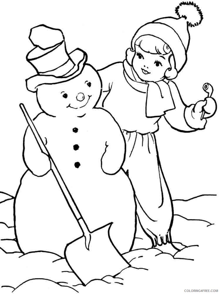 Snowman Coloring Pages Snowman 6 Printable 2021 5596 Coloring4free