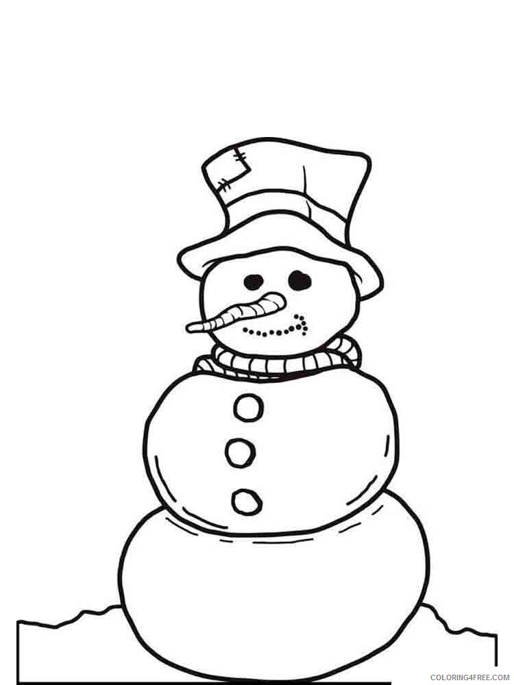 Snowman Coloring Pages Snowman 7 Printable 2021 5597 Coloring4free