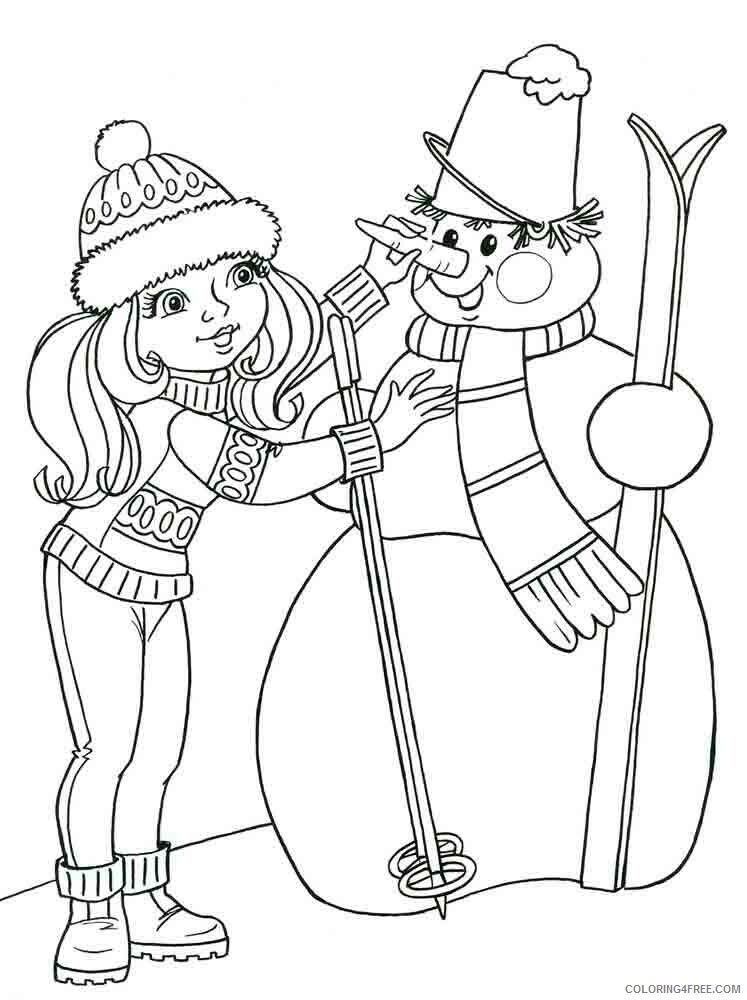 Snowman Coloring Pages Snowman 8 Printable 2021 5598 Coloring4free