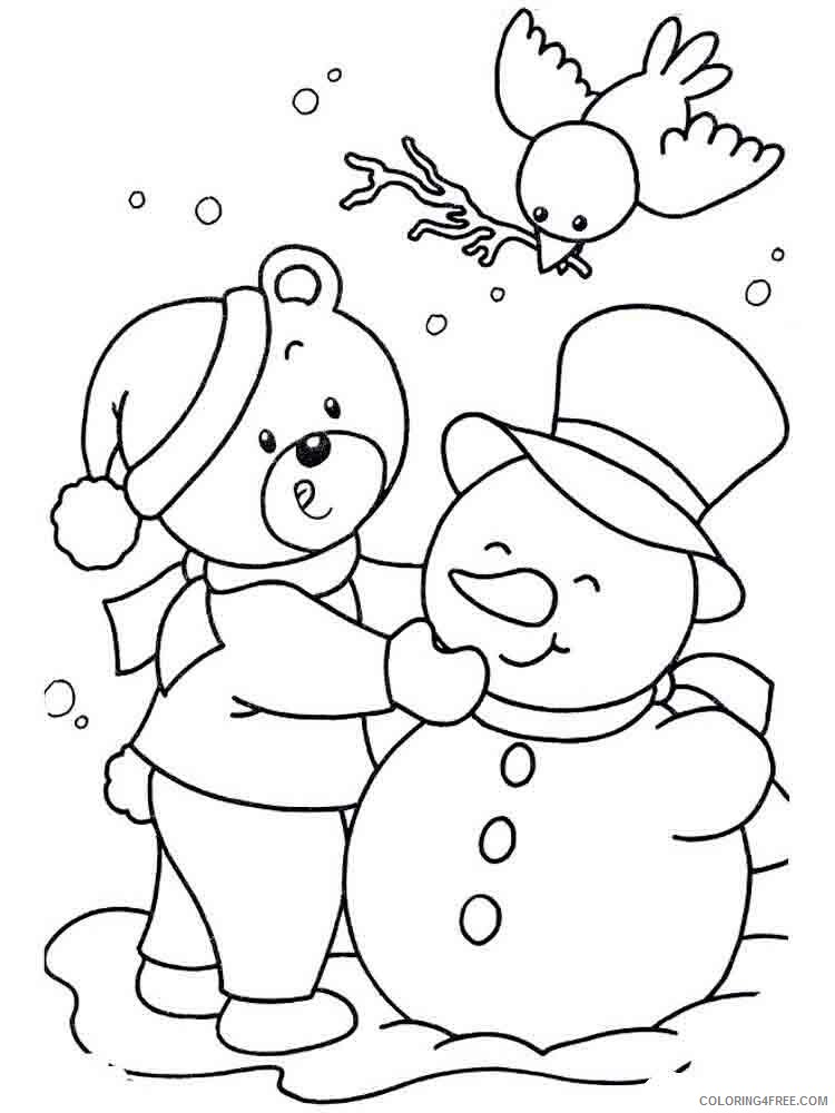 Snowman Coloring Pages Snowman 9 Printable 2021 5599 Coloring4free