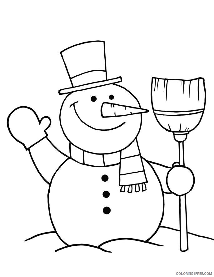 Snowman Coloring Pages Snowman Pictures Printable 2021 5606 Coloring4free
