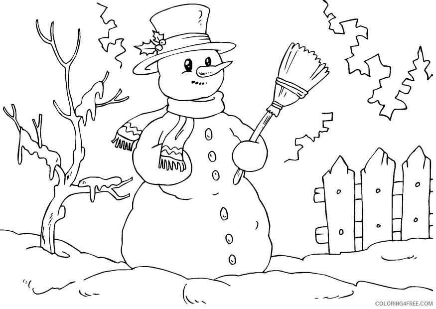 Snowman Coloring Pages Snowman Printable 2021 5548 Coloring4free